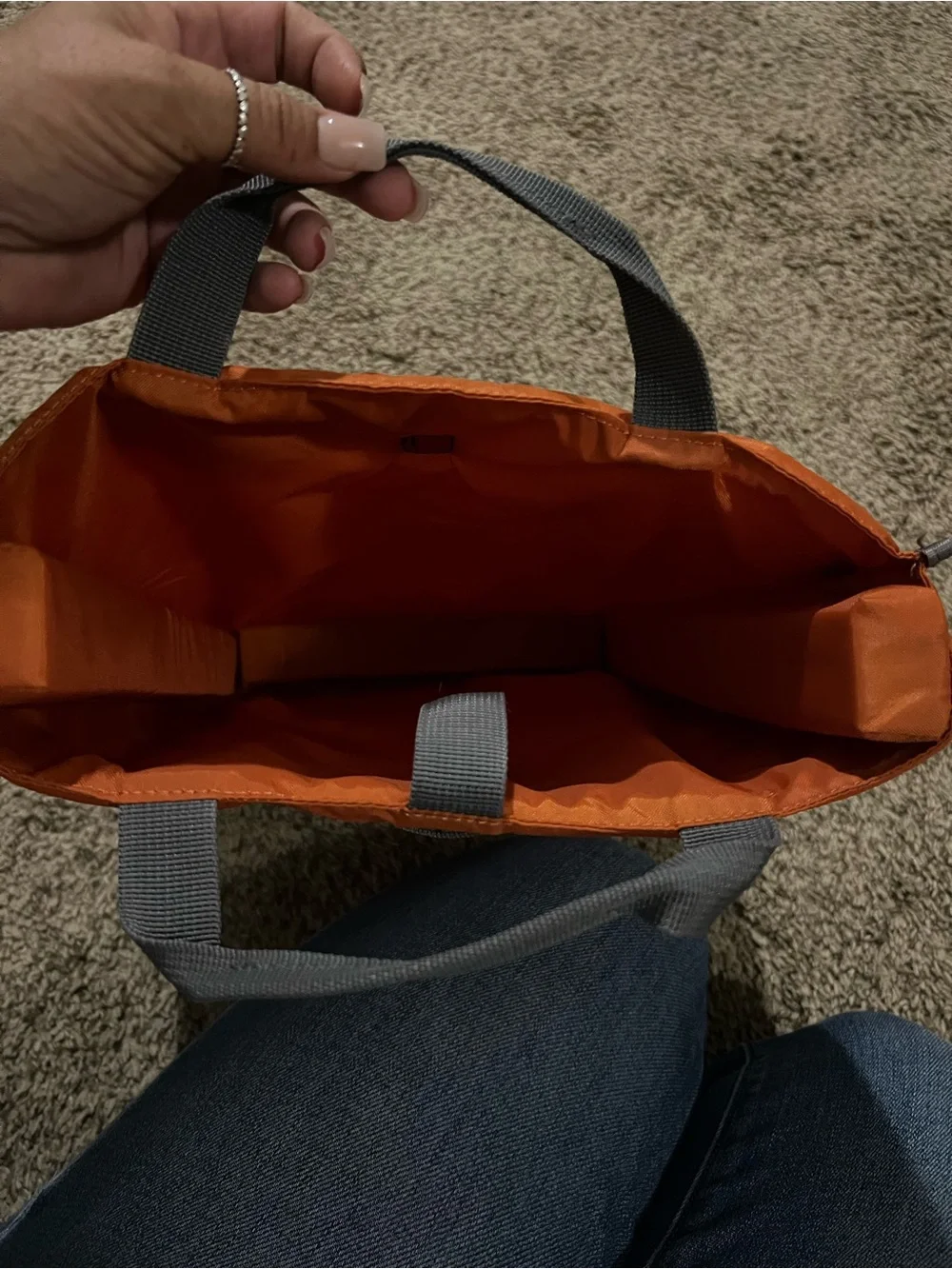 eBags Tote Padded Packing Organizer in Rust Orange and Grey